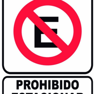 Cartel prohibido estacionar